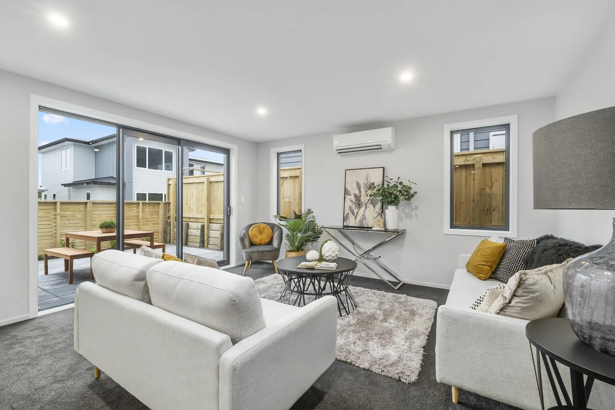 Open plan living and kitchen
