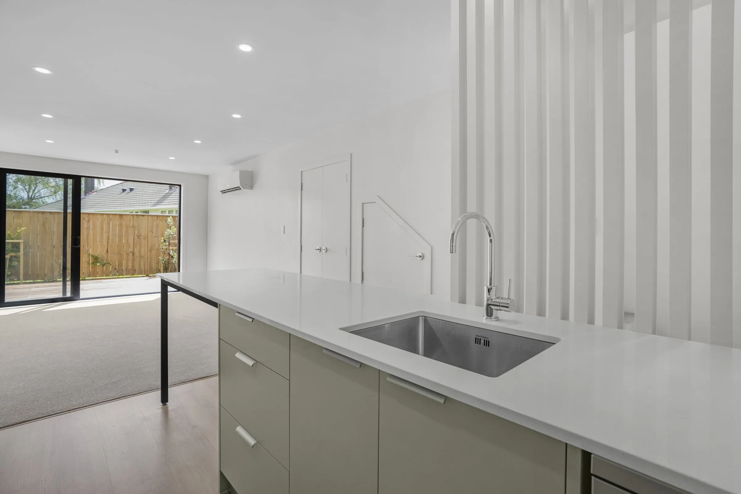 Kitchen bench and sink