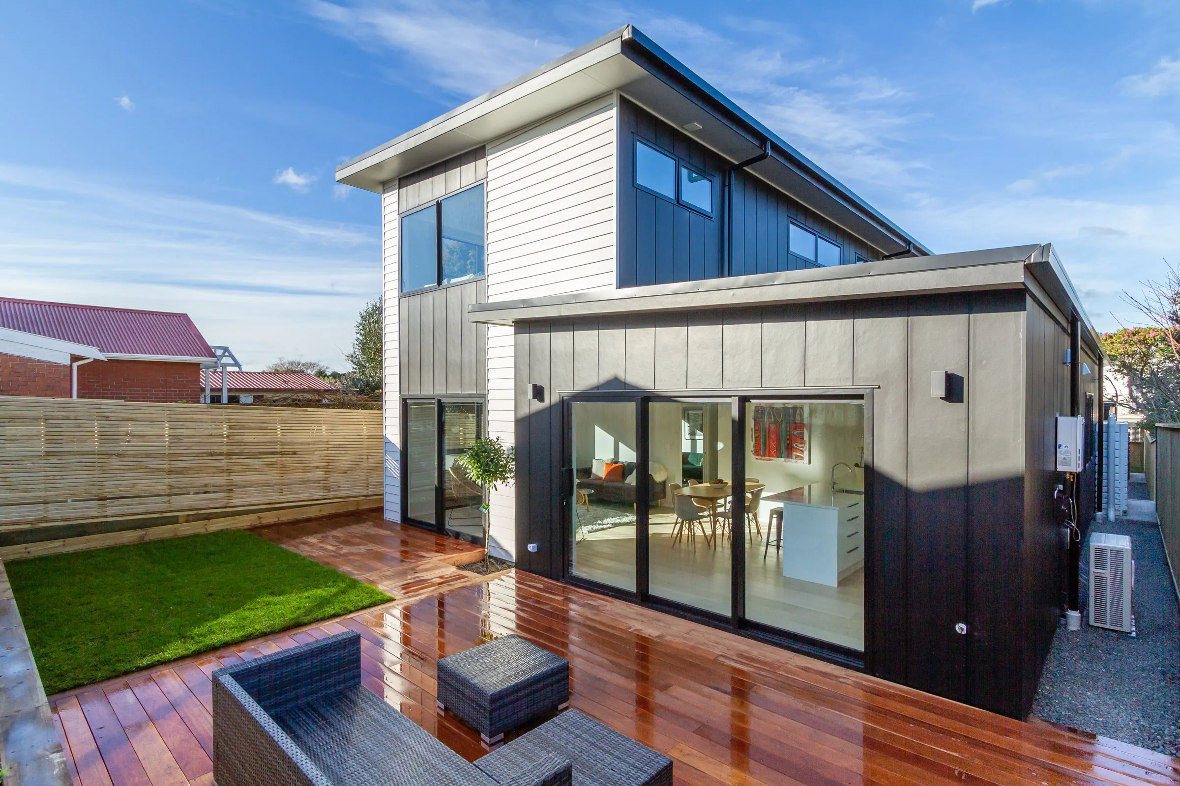 Deck and rear yard
