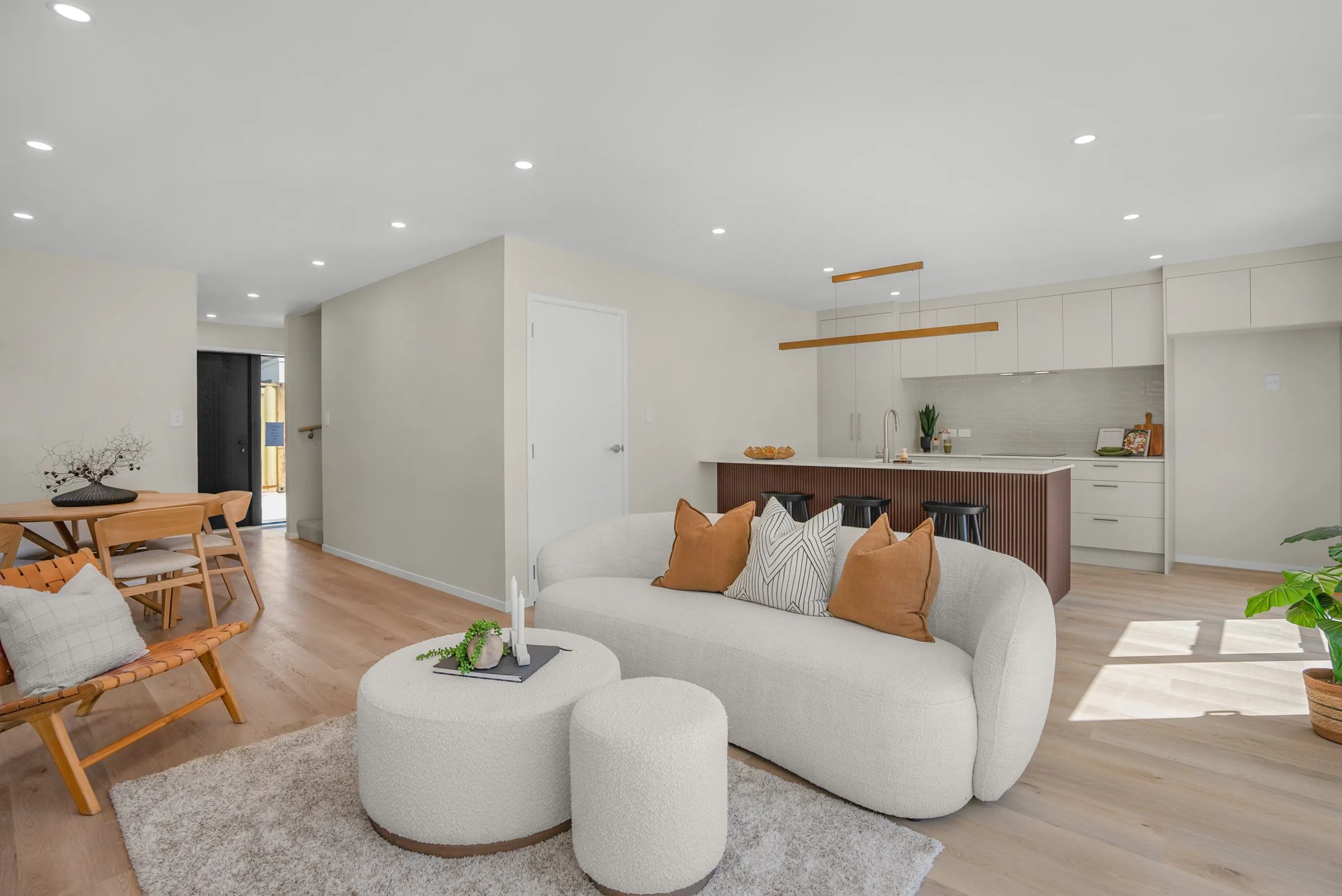 Living area with soft furnishings